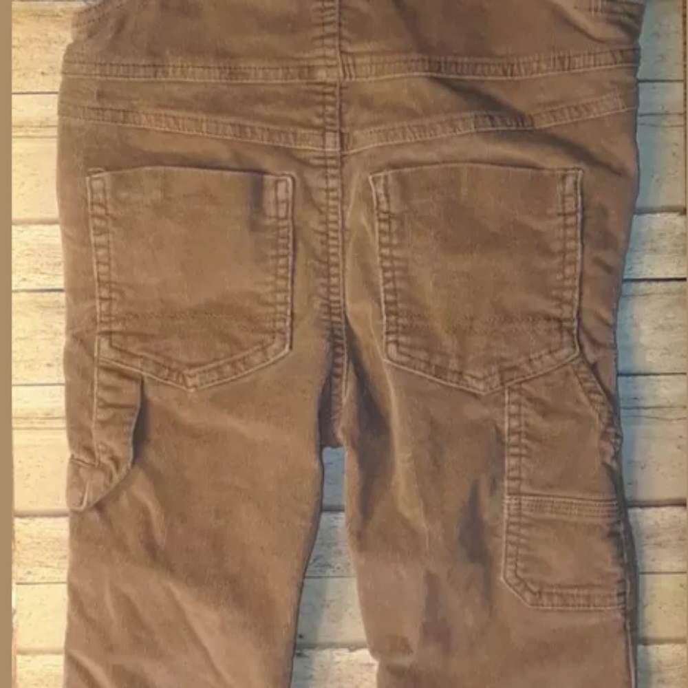 Sold! Oshkosh Brown Khaki Corduroy Overalls Pants - Picture 5 of 6